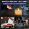 imageSondiko Torch Lighters Refillable Butane Lighter with Adjustable Jet Flame Metal Shell Transparent Fuel Window Butane Nozzle Adapter Kit for Candle Grill BBQ FireworksPremium Torch Lighter Kit
