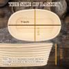 imageSondiko Sourdough Starter Kit Sourdough Bread Baking Supplies Oval Banneton Bread Proofing Basket Set for Bread Making Tools Supplies Gifts for Bakers2 Pack