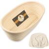 imageSondiko Sourdough Starter Kit Sourdough Bread Baking Supplies Oval Banneton Bread Proofing Basket Set for Bread Making Tools Supplies Gifts for Bakers1 Pack