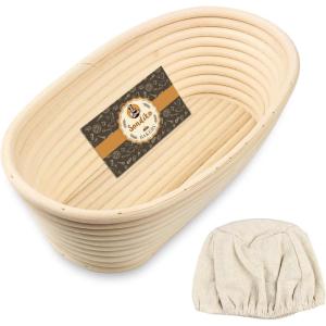 imageSondiko Sourdough Starter Kit Sourdough Bread Baking Supplies Oval Banneton Bread Proofing Basket Set for Bread Making Tools Supplies Gifts for Bakers1 Pack