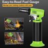 imageSondiko Butane Torch with Fuel Gauge S907 Refillable Soldering Torch Lighter with Adjustable Flame for Welding Resin Art Industrial PinkampampBlackButane Gas Not IncludedGreen  Black