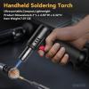 imageSondiko Butane Torch with Fuel Gauge S907 Refillable Soldering Torch Lighter with Adjustable Flame for Welding Resin Art Industrial PinkampampBlackButane Gas Not IncludedBlack