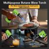 imageSondiko Butane Torch with Fuel Gauge S907 Refillable Soldering Torch Lighter with Adjustable Flame for Welding Resin Art Industrial PinkampampBlackButane Gas Not IncludedGreen  Black