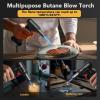 imageSondiko Butane Torch with Fuel Gauge S907 Refillable Soldering Torch Lighter with Adjustable Flame for Welding Resin Art Industrial PinkampampBlackButane Gas Not IncludedBlack