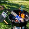 imageSondiko Powerful Grill ampamp Cooking Propane Torch L8010 with Gas Cylinder Stand Base Sous Vide Campfire Starter Adjustable Wood Torch Burner for Searing Steak BBQ Welding Propane Tank Not IncludedGreen  Black