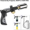 imageSondiko Powerful Grill ampamp Cooking Propane Torch L8010 with Gas Cylinder Stand Base Sous Vide Campfire Starter Adjustable Wood Torch Burner for Searing Steak BBQ Welding Propane Tank Not IncludedBlack