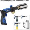 imageSondiko Powerful Grill ampamp Cooking Propane Torch L8010 with Gas Cylinder Stand Base Sous Vide Campfire Starter Adjustable Wood Torch Burner for Searing Steak BBQ Welding Propane Tank Not IncludedBlue  Black