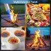 imageSondiko Powerful Grill ampamp Cooking Propane Torch L8010 with Gas Cylinder Stand Base Sous Vide Campfire Starter Adjustable Wood Torch Burner for Searing Steak BBQ Welding Propane Tank Not IncludedBlue  Black