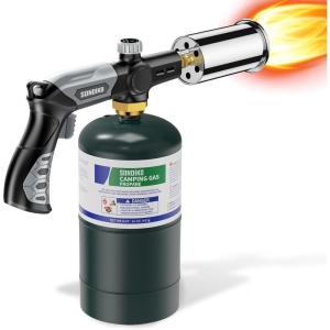 imageSondiko Powerful Grill ampamp Cooking Propane Torch L8010 with Gas Cylinder Stand Base Sous Vide Campfire Starter Adjustable Wood Torch Burner for Searing Steak BBQ Welding Propane Tank Not IncludedBlack