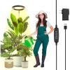 imageSondiko 10 Halo LED Plant Light Full Spectrum Grow Light for Indoor Plants with Adjustable Height 3 Lighting Modes 10 Dimmable Levels ampamp 3912H Auto OnOff Timer Ideal for Large Growing Plants