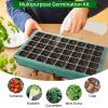 imageSondiko Seed Starter Tray with Grow Light Intelligent Display Digital Controller 80 Cells Seed Starter Kit with Humidity Dome Adjustable Brightness Indoor Plants Germination Kit2 PackMedium Size