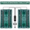 imageSondiko Seed Starter Tray with Grow Light Intelligent Display Digital Controller 80 Cells Seed Starter Kit with Humidity Dome Adjustable Brightness Indoor Plants Germination Kit2 PackMedium