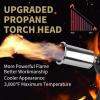 imageSondiko Powerful Cooking Propane Torch Head Culinary Torch Campfire Starter Adjustable Weed Torch Burner for Searing Steak BBQ Welding Gold ampamp Black Propane Tank Not IncludedCamouflage
