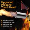 imageSondiko Powerful Cooking Propane Torch Head Culinary Torch Campfire Starter Adjustable Weed Torch Burner for Searing Steak BBQ Welding Gold ampamp Black Propane Tank Not IncludedGold  Black