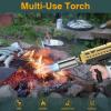 imageSondiko Powerful Cooking Propane Torch Head Culinary Torch Campfire Starter Adjustable Weed Torch Burner for Searing Steak BBQ Welding Gold ampamp Black Propane Tank Not IncludedGold  Black