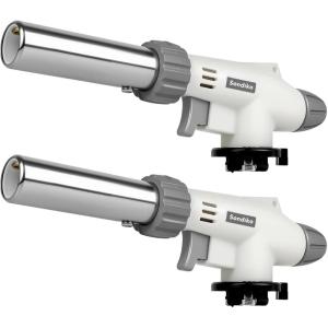 imageSondiko Power Tools Equipment Welding Equipment for Soldering Power Tools Butane Torch lighter 2Pack Butane Gas is Not IncludedGray  White 2 Pack
