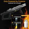 imageSondiko Powerful Cooking Propane Torch Gun Culinary Torch Campfire Starter Adjustable Weed Torch Burner for Searing Steak BBQ Welding Gray ampamp Black Propane Tank Not IncludedGray  Black