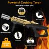 imageSondiko Powerful Cooking Propane Torch Gun Culinary Torch Campfire Starter Adjustable Weed Torch Burner for Searing Steak BBQ Welding Gray ampamp Black Propane Tank Not IncludedGold  Black