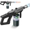 imageSondiko Powerful Cooking Propane Torch Gun Culinary Torch Campfire Starter Adjustable Weed Torch Burner for Searing Steak BBQ Welding Gray ampamp Black Propane Tank Not IncludedGray  Black