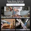 imageSondiko Blow Torch Refillable Butane Torch Lighter with Adjustable Flame for Creme Brulee DIY Creme Brulee BBQ and Baking Butane Gas Not Included 2 PackBlack and Silver