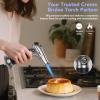 imageSondiko Blow Torch Refillable Butane Torch Lighter with Adjustable Flame for Creme Brulee DIY Creme Brulee BBQ and Baking Butane Gas Not Included 2 PackBlack and Silver