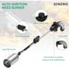 imageSondiko Big Flame Propane Torch Head Kit Weed Torch Heavy Duty Blow Torch Detachable Propane Weed Torch with High Output for Garden Stumps Wood Ice Snow RoofingBlack ampamp YellowBlack  Silver