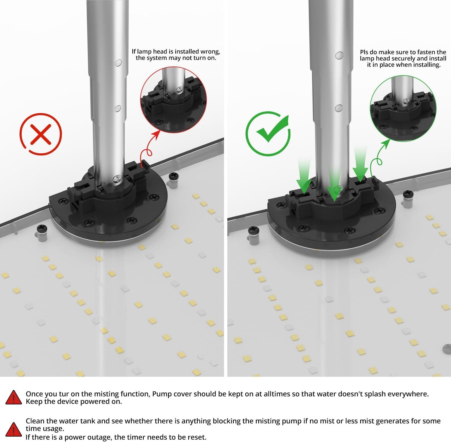 imageSondiko Hydroponics Growing System Kit with Atomization Technology Indoor Garden kit with 48W LED Grow Light Quiet Water Pump Automatic Timer Height Adjustable 5L Large Tank Plant Germination KitLagre