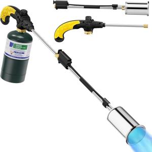 imageSondiko Powerful Weed Burner Propane Torch High Output 1800000 BTU Weed Torch with 115FT Hose Heavy Duty Blow Torch Weed Torches for OutsidePropane Tank Not IncludedBlack  Yellow