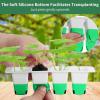 imageSondiko Seed Starter Tray with Soft Silicone Cells 48Cell Reusable Seed Trays Seed Starter Kit 4 Pack Seedling Starter Trays with Humidity Dome Base Mini Greenhouse Germination Kit4 Pack