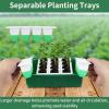 imageSondiko Seed Starter Tray with Soft Silicone Cells 48Cell Reusable Seed Trays Seed Starter Kit 4 Pack Seedling Starter Trays with Humidity Dome Base Mini Greenhouse Germination Kit4 Pack