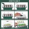 imageSondiko Seed Starter Tray with Soft Silicone Cells 48Cell Reusable Seed Trays Seed Starter Kit 4 Pack Seedling Starter Trays with Humidity Dome Base Mini Greenhouse Germination Kit48Cell