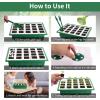 imageSondiko Seed Starter Tray with Soft Silicone Cells 48Cell Reusable Seed Trays Seed Starter Kit 4 Pack Seedling Starter Trays with Humidity Dome Base Mini Greenhouse Germination Kit4 Pack