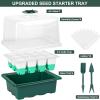imageSondiko Seed Starter Tray with Soft Silicone Cells 48Cell Reusable Seed Trays Seed Starter Kit 4 Pack Seedling Starter Trays with Humidity Dome Base Mini Greenhouse Germination Kit48Cell