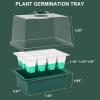imageSondiko Seed Starter Tray with Soft Silicone Cells 48Cell Reusable Seed Trays Seed Starter Kit 4 Pack Seedling Starter Trays with Humidity Dome Base Mini Greenhouse Germination Kit48Cell