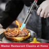 imageSondiko Metal Big Flame Torch Refillable Blow Torch Lighter Butane Torch Lighter with Adjustable Flame Safety Lock for Cooking BBQ Butane Gas not Included Gray with Red