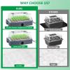 image:imageSondiko Seed Starter Tray with Grow Light Heated Seed Starter Kit with Temperature Display Humidity Dome Germination Kit Adjustable Plant Light for Seed Starting and Seedling GrowthTemperaturecontrolled