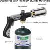 image:imageSondiko Powerful Propane Torch Gun Cooking Torch for Sous Vide Charcoal Starter and Steak Searing Adjustable Kitchen Torch Best for Outdoor BBQ Party and Camping Gray amp BlackTank Not IncludedBlack  Gray