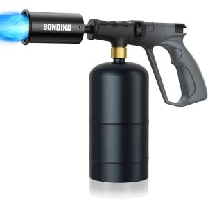 image:imageSondiko Powerful Propane Torch Gun Cooking Torch for Sous Vide Charcoal Starter and Steak Searing Adjustable Kitchen Torch Best for Outdoor BBQ Party and Camping Gray amp BlackTank Not IncludedGray  Black