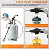 image:imageSondiko Big Flame Propane Torch Head Kit Weed Torch Heavy Duty Blow Torch Detachable Propane Weed Torch with High Output for Garden Stumps Wood Ice Snow RoofingBlack amp RedBlack  Silver With Hose