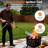 image:imageSondiko Big Flame Propane Torch Head Kit Weed Torch Heavy Duty Blow Torch Detachable Propane Weed Torch with High Output for Garden Stumps Wood Ice Snow RoofingBlack amp RedBlack  Silver With Hose