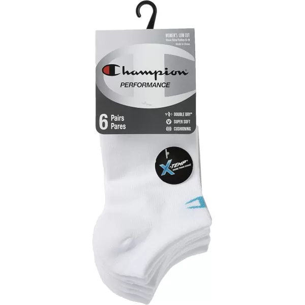 imageChampion Womens Socks Performance No Show Socks Womens Athletic Cushioned Socks 6Pair PackWhite