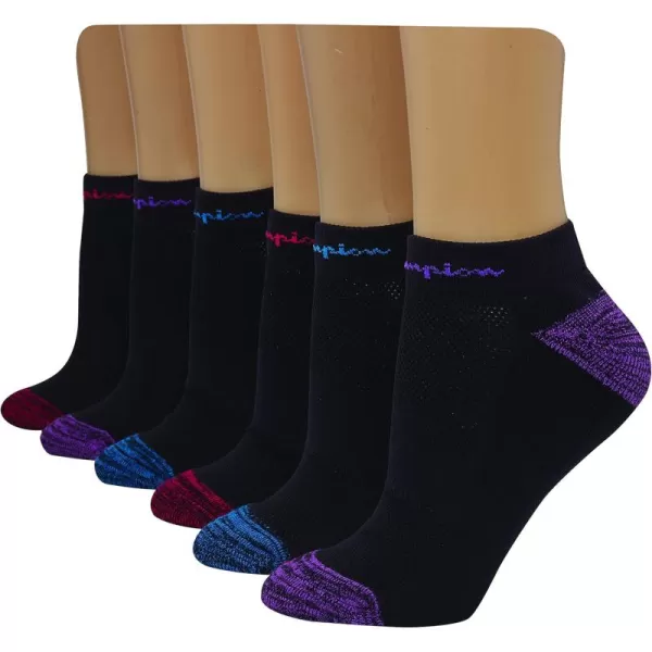 imageChampion Womens Socks Performance No Show Socks Womens Athletic Cushioned Socks 6Pair PackBlack