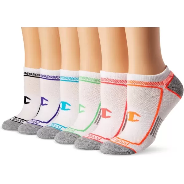 imageChampion Womens Socks Performance No Show Socks Womens Athletic Cushioned Socks 6Pair PackWhite Assortment