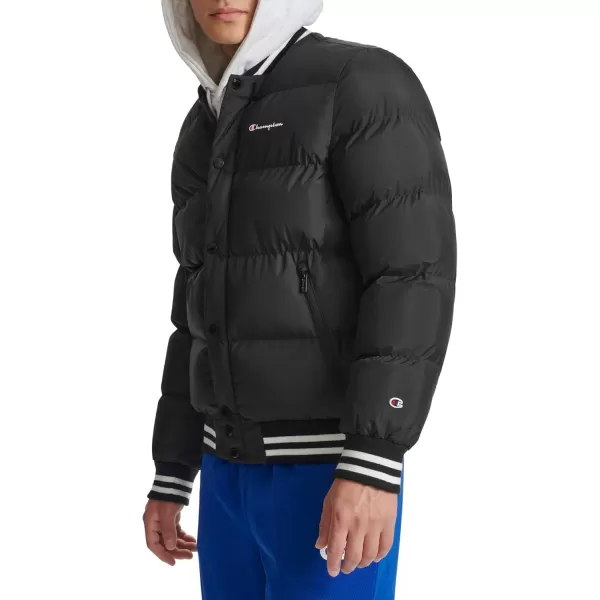imageChampion Mens Varsity Bomber Puffer JacketBlack