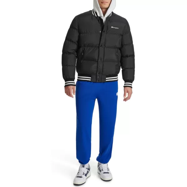 imageChampion Mens Varsity Bomber Puffer JacketBlack