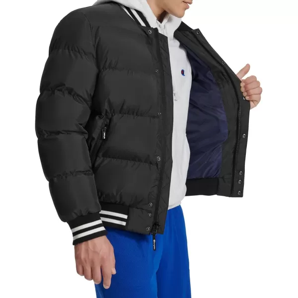 imageChampion Mens Varsity Bomber Puffer JacketBlack