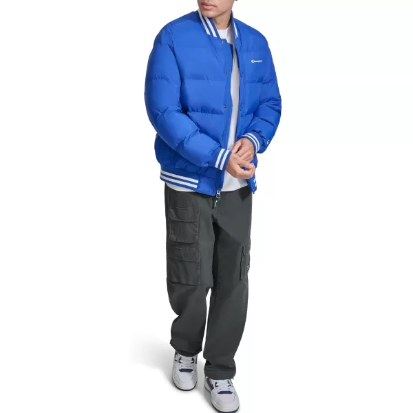 imageChampion Mens Varsity Bomber Puffer JacketSurf the Web