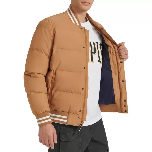 imageChampion Mens Varsity Bomber Puffer JacketTobacco