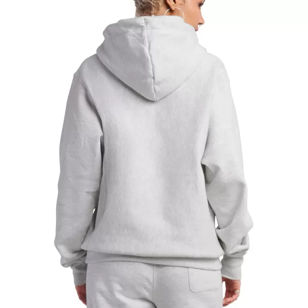 imageChampion Womens Hoodie Reverse Weave Heavyweight Fleece Sweatshirt For Men and WomenGfs Silver Grey Left Chest C