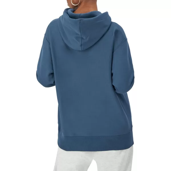 imageChampion Womens Hoodie Reverse Weave Heavyweight Fleece Sweatshirt For Men and WomenMetallic Teal Left Chest C